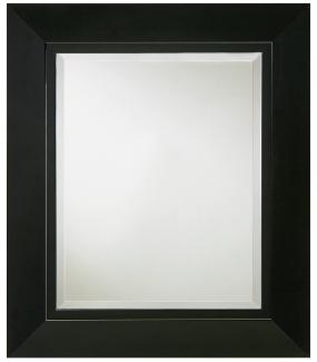 Mirror, Beveled Glass, Framed BLACK, 23-1/2