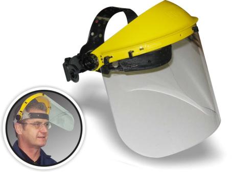 Safety Face Shield, with Adjustable Ratchet, CLEAR