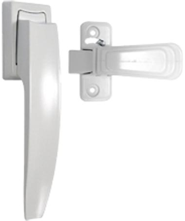 Latch Set, for Screen Door, Pull Handle, Non-Locking, WHITE, Ideal