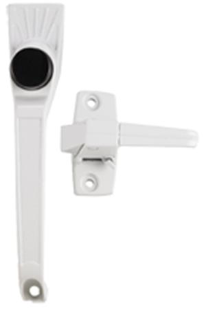 Pushbutton Latch, for Screen Door, WHITE, Ideal