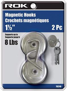 Magnetic Hook, Single, 1-1/2