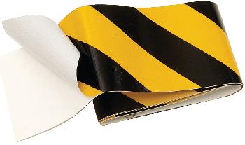Reflective Safety Tape, BLACK/YELLOW, 2