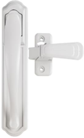 Latch Set, for Screen Door, Pull Handle, Deluxe, Non-Locking, WHITE, Ideal