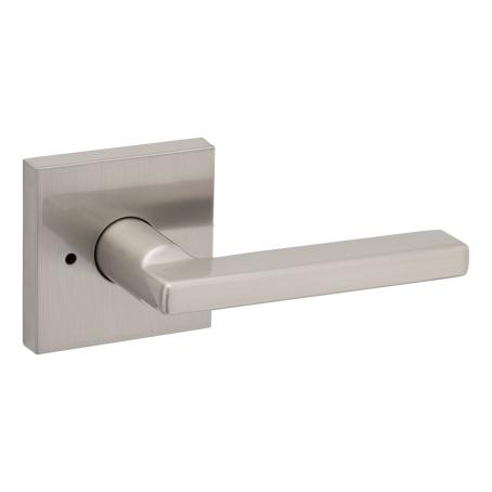 Privacy Lever Set, HALIFAX, Square Rosette, SATIN NICKEL, Weiser Visual Pack