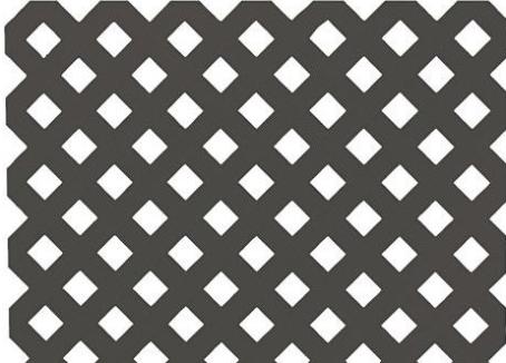 Lattice, PVC, Privacy, Black, 4 ft x 8 ft (1-1/8