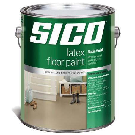 Paint, Int/Ext, Latex, SICO PORCH & FLOOR, Satin, Base-2, 3.78 liter
