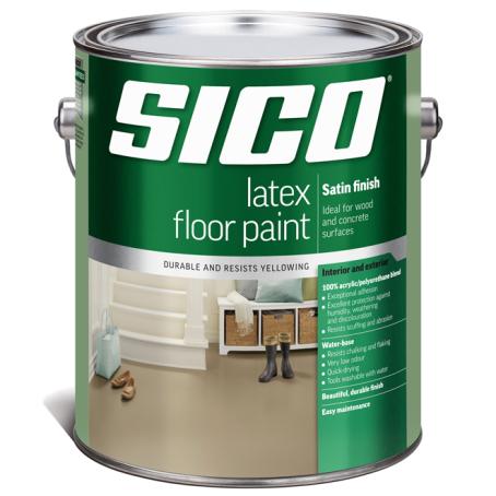 Paint, Int/Ext, Latex, SICO PORCH & FLOOR, Satin, Base-3, 3.78 liter