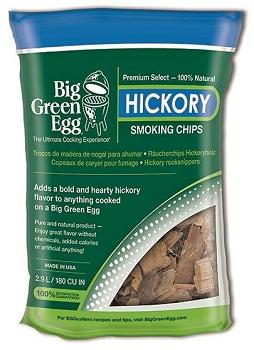Smoking Chips, Hickory, 2.9 liter bag, Big Green Egg