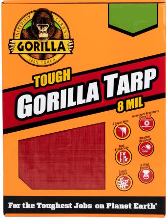 Tarpaulin, Heavy-Duty, 8 mil Thickness, 8 ft x 10 ft, Gorilla