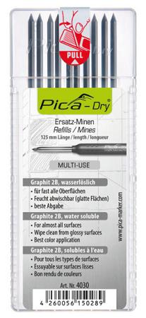 Mechanical Carpenter Pencil Refill, Graphite, 10/pkg, Pica Long Life
