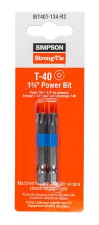 Power Bit, Torx T40, 1-3/4