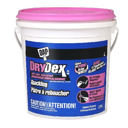 Spackling, DAP DRYDEX, Interior/Exterior, 3.78 L