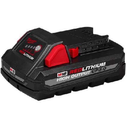 Battery for Cordless Tools, M18 Red Lithium, 3.0 amp-hours, Milwaukee