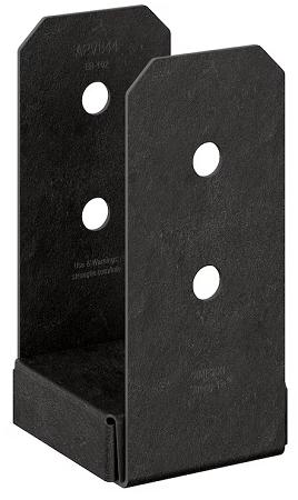 Post Base, Ornamental, for 4x4 post, BLACK, Outdoor Accents AVANT