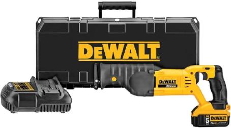 Reciprocating Saw, Cordless, w/20 volt 5.0 Ah Battery, Charger & Case, DEWALT
