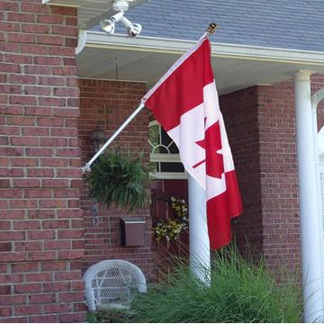 Flagpole Kit, 6 ft with Bracket and Canadian Flag, 27
