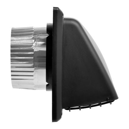 Exhaust Vent Cap, with Guard, Replacement-style, 4-inch, BLACK, Imperial
