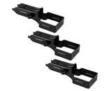 Legacy Iron Fence, Universal Straight Bracket, 3pk,  Textured Black, Nuvo