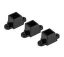 Legacy Iron Fence, Square Wall Insert Bracket, 3pk, Textured Black, Nuvo (Fasteners Not Included)