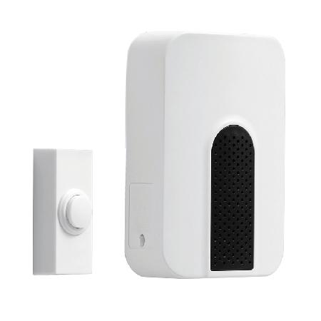 Door Chime Kit, Plug-in, Wireless Button, BLACK/WHITE, Heathco