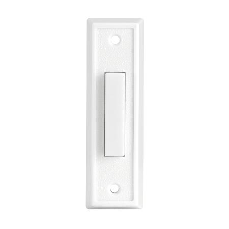 Door Chime Button, Wired-In, WHITE, Heathco