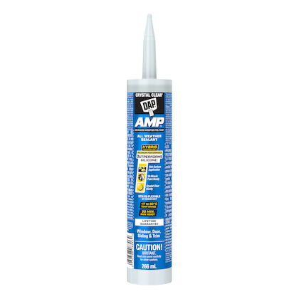 Caulking, Dap AMP, Window Door Siding & Trim, CRYSTAL CLEAR, 266ml