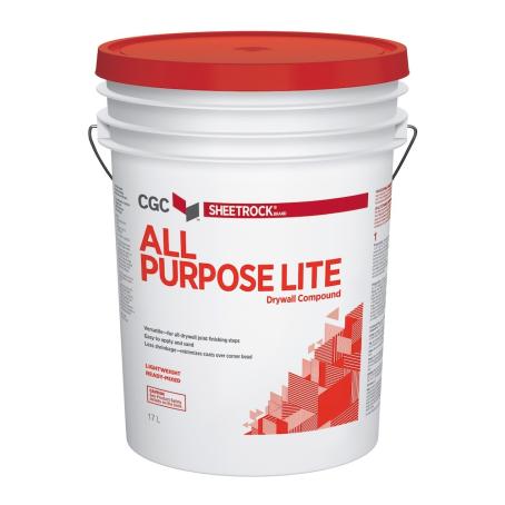 Drywall Compound, All-Purpose Lite, 17 liter Pail, CGC (Red Lid)