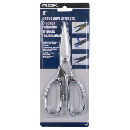 Scissors, 8-inch,Heavy-Duty Utility, Stainless Steel Blades, ROK