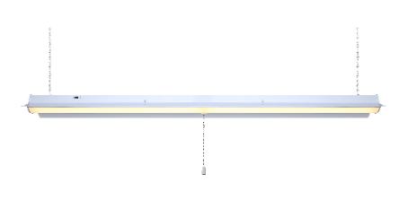 Shop Fixture, Integrated LED, 4 foot, w/Lens & Reflector, Pull Chain Switch, Celining Mount, Canarm