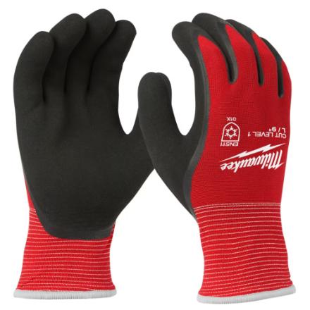 Gloves, Work, Winter Insulated Nylon, Cut Level 1, Dipped, LARGE, Milwaukee 48-22-8912