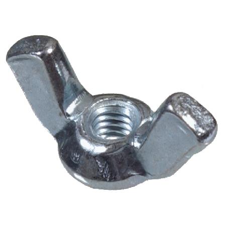 Wing Nut, Metric, 4 mm, Zinc-Plated, 4/pkg