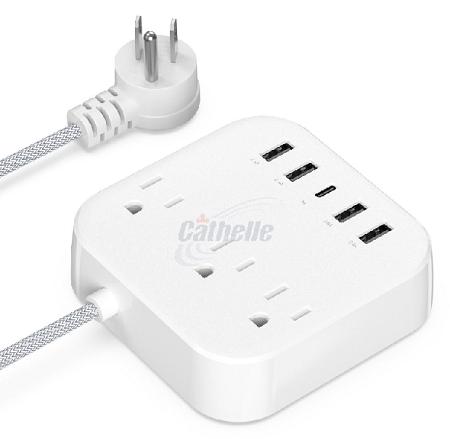 Power Station, Tabletop, 3x Outlet, 4x USB-A, 1x USB-C,WHITE