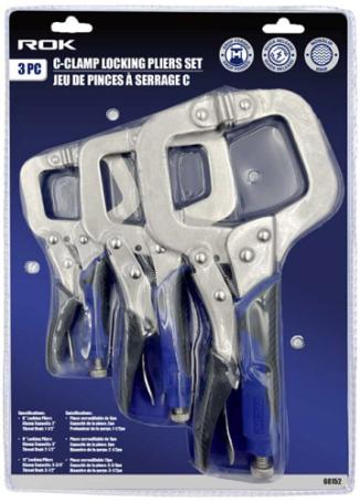 Clamping Pliers, 3-Piece Set, ROK