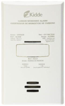 Carbon Monoxide Alarm, Plug-In, w/Battery Backup, Kidde