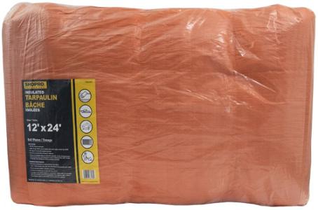 Tarpaulin, Insulated HDPE, 12 ft x 24 ft, ORANGE, Shopro