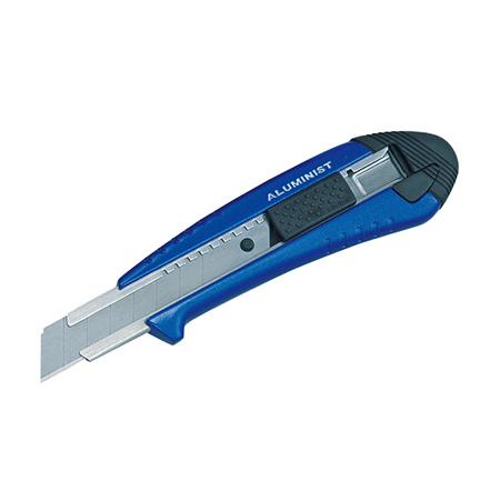 Utility Knife,  Auto Lock, Cast Aluminum Handle, uses 18mm Snap-Off Blades, Tajima