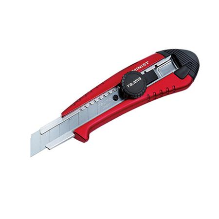 Utility Knife,  Rotary Lock, Cast Aluminum Handle, uses 18mm Snap-Off Blades, Tajima