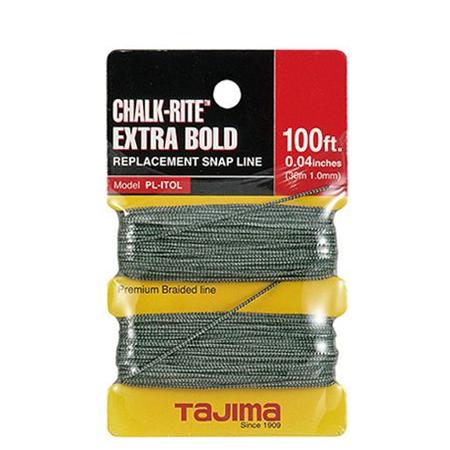 Chalk Line Refill , 100 ft (30m)  x 1.0mm , Braided, Tajima Chalk-Rite Extra Bold