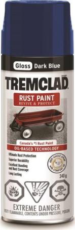 Tremclad Rust Paint, Dark Blue, 340g spray