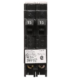 Circuit Breaker, Siemens, 2x 15 amp Tandem Single Pole, Q1515NC (fits EQ, EQL, SEQ, EQG, PL and ES)