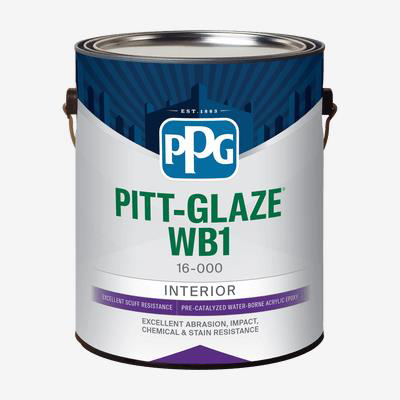 Pitt-Glaze, WB1 Epoxy, Single Comp, Semi-Gloss, White Base, 3.78L