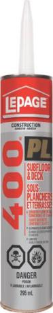 Sub-Floor Adhesive, Lepage PL400 HD, 295 ml