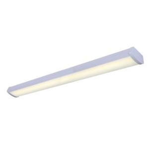 Wrap Fixture, Utility, Integrated LED, White w/Acrylic Lens, 40 Watt, Wire-In, 46-5/8