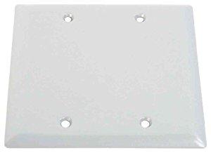Cover Plate, Blank, Double Gang, White