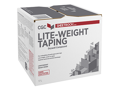 Drywall Compound, Light-Weight Taping, 17 kg (17 liter) box, CGC (grey box)