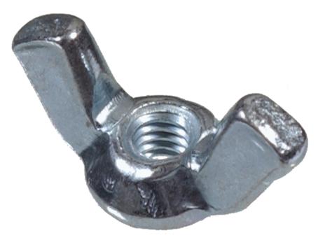 Wing Nut, #6-32, Zinc-Plated