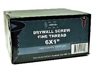 Drywall Screw, Fine Thread, #6 x 1