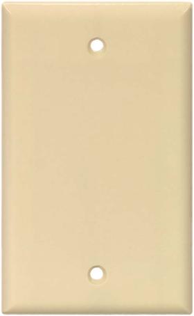 Cover Plate, Blank, Single Gang, Ivory