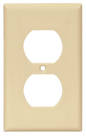Cover Plate, Duplex Receptacle, Ivory
