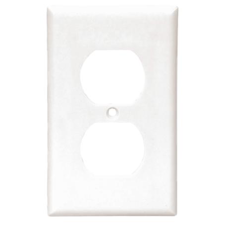 Cover Plate, Duplex Receptacle, White